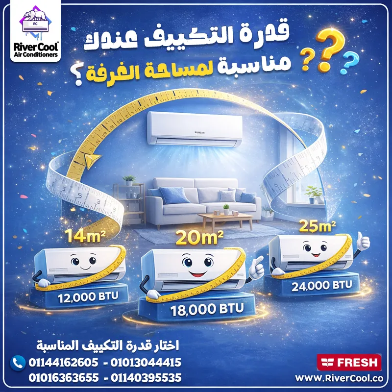 لسه محتار تختار قدرة التكييف؟ 🤔 خلي بالك… الاختيار الغلط بيكلفك كتير! ❌